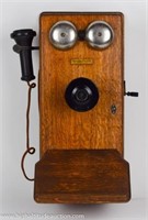 Antique Western Electric Oak Wall Crank Telephone