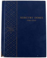 US MERCURY DIME WHITMAN BOOK WITH FEW KEY DATES