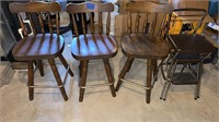 Swivel bar stools and stepping stool