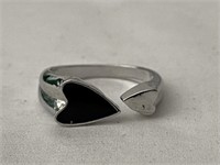 Enamel Vintage Heart Ring