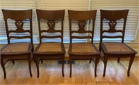 Wood Cane Seat Dining Seats