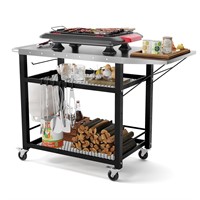 LUE BONA 43.3" W x 19.7" D Outdoor Grill Cart