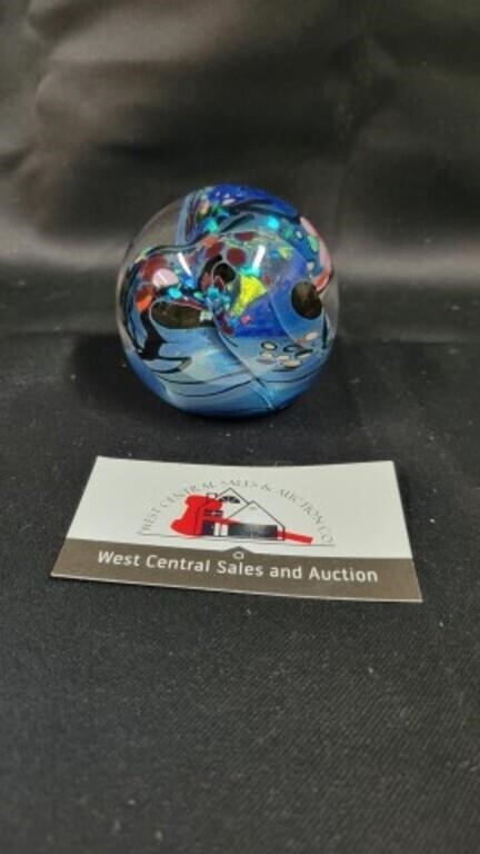 Colorful Blue Paperweight