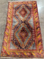 Kazak Hand Woven Rug 3.7 x 6.4 ft