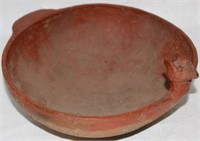 EARLY PRE-COLUMBIAN POTTERY BOWL WITH ANIMAL