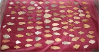 COLLECTION OF APPROX. 100 STONE ARROWHEADS,