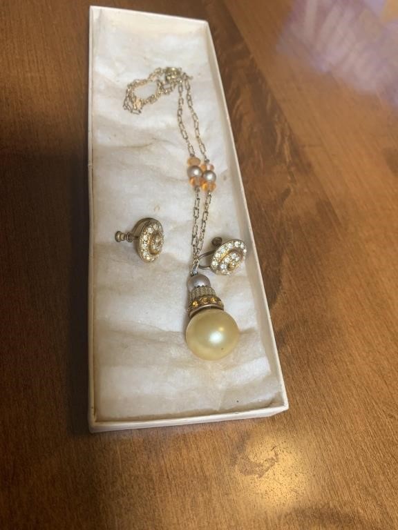 Vintage Necklace and Earring Set