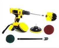 7 Piece Drill Scrub Kit Grout Brush Drill Brush