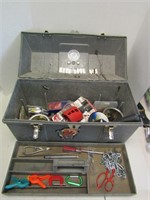 Toolbox with Misc Tools and Hardware