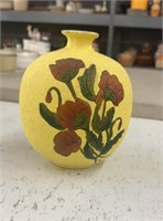 Ceramic hand decorated vase