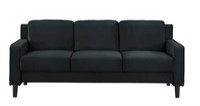 ZNTS 77.16" Sofa Couch for Living Room Black