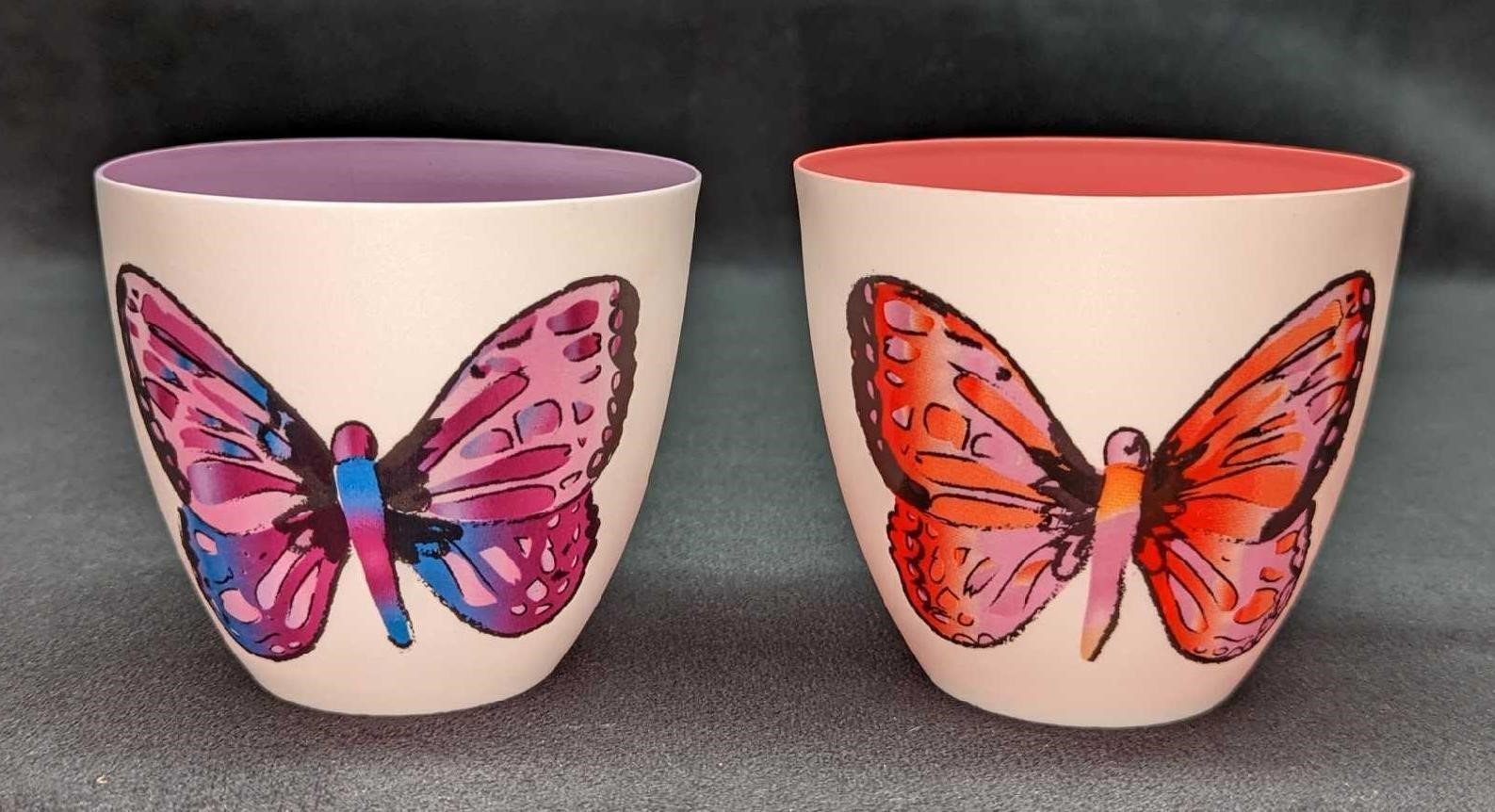 PartyLite Butterflies Porcelain Tealight Pair