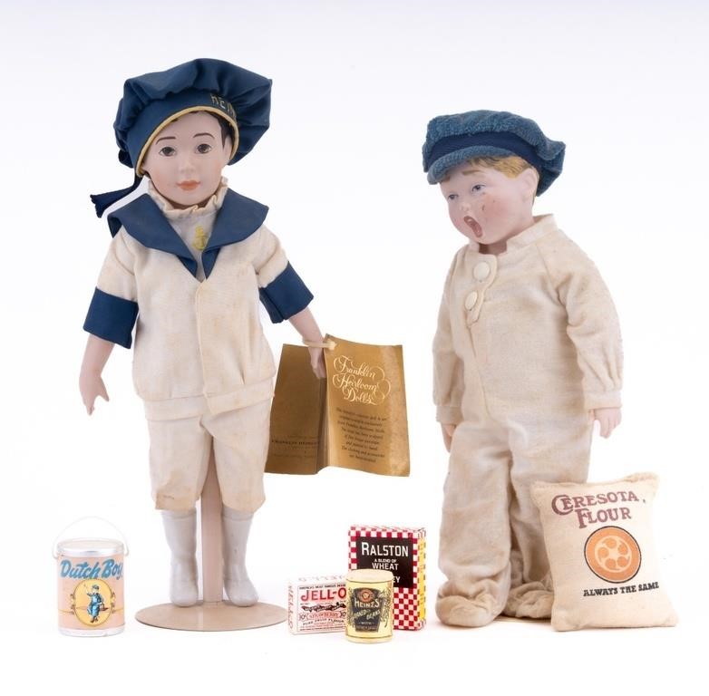 Franklin Heirloom Bakery Kids Porcelain Dolls