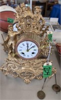 2 French Japy Freres Figural Clocks. Bugle