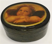 Cherub Scene Jar