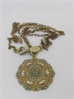 Catherine Popesco Filigree Medallion Necklace