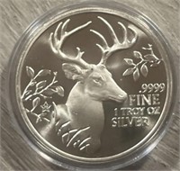 1oz 2015 Whitetail Deer Silver Round