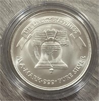 1oz Liberty Bell/Eagle Silver Round