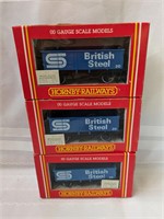 Hornby Railways x 3 R.211 British Steel Wagon