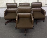 (4) Swivel Rolling Office Chairs