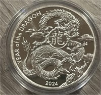 1oz Year of the Dragon Silver Round