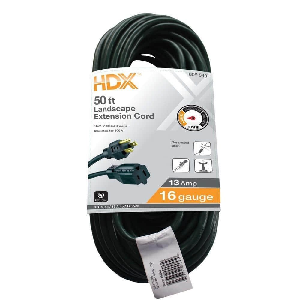 50 ft. 16/3 Light Duty Landscape Cord  Green