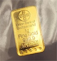 24K  Fine 9999 1G Switzerland Bar