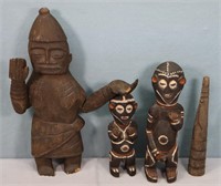 African Carved Wood Figurines