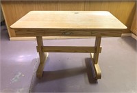 Rolling Oak Table