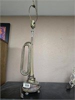 Vintage US Regulation Bugle Lamp - Folk Art