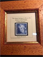 Framed Eleanor Roosevelt Quoted Stamp