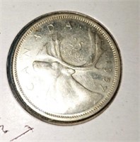 1957 25 CENT SILVER HIGH GRADE COIN