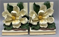 Vintage Magnolia Bookends