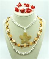 Beaded & Shell Necklaces, Bracelet