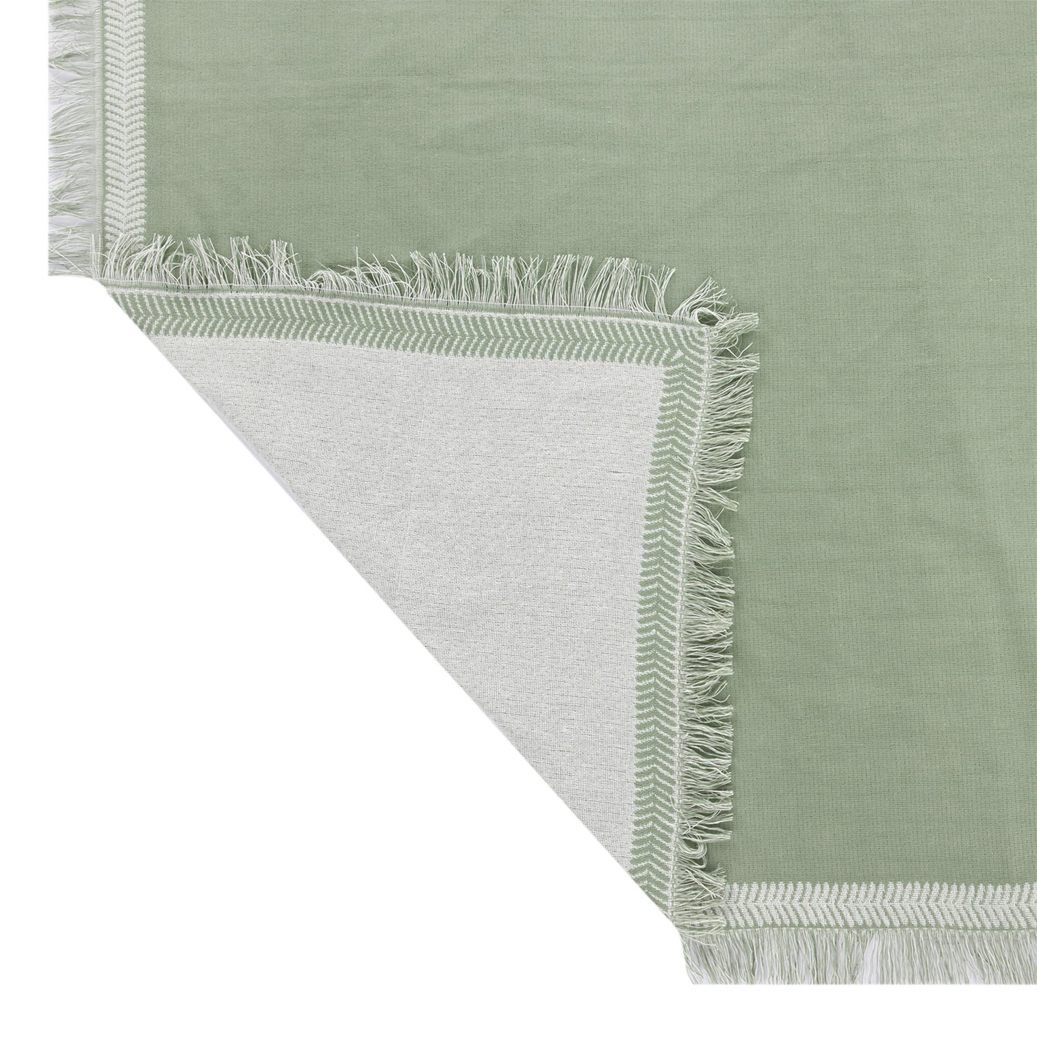 50"x50" Global Woven Table Throw Hedge Green A4