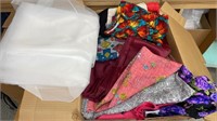 Large Box of Assorted Fabric. Unknown fibres or