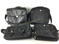 Four laptop bags with straps