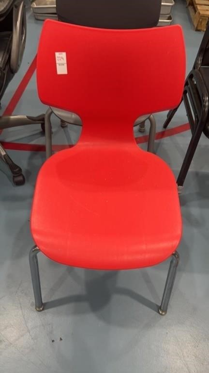 2 plastic classroom chairs