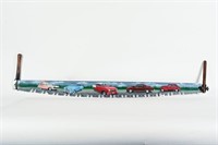 HAND PAINTED CROSS CUT SAW WITH CLASSIC CARS