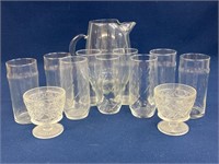 (12) Pieces of Anchor Hocking Tumblers, Big Town