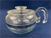 Vintage PYREX Flameware 6 Cup Glass Teapot Kettle