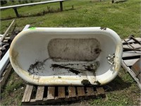 Cast Iron Claw Foot Tub, 55" Long