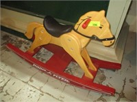 Wood Radio Flyer rocking horse