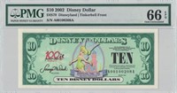 2002 $10 Tinkerbell Disney Dollar PMG 66EPQ