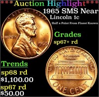 ***Auction Highlight*** 1965 SMS Lincoln Cent Near