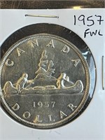 Canada 1957 Silver Dollar