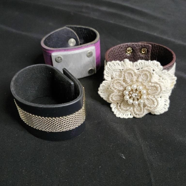 3 Various Women's Braclets