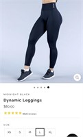 Size L dfyne dynamic leggings in midnight black