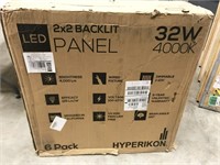 6 fixtures, Hyperikon LED 32W 4000K 2'x2' backlit
