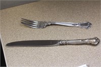 Gorham Sterling Fork and a Sterling Handle Knife